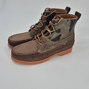 Polo Ralph Lauren Ranger Mid Camo Suede Boot Size 9.5